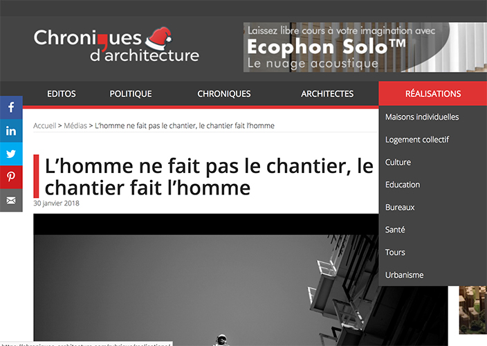 CHRONIQUES D'ARCHITECTURE
Lire