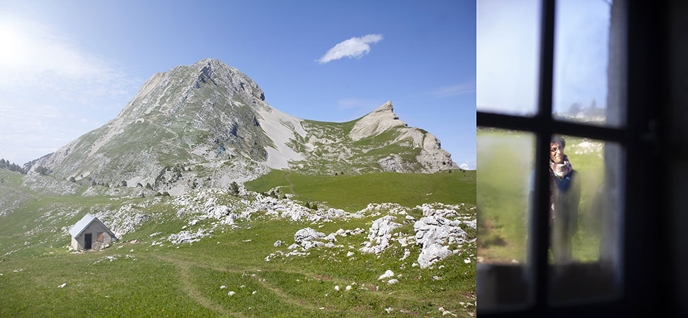 Cabane des Aiguillettes, au pied du Grand Veymont.