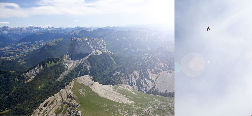 Mont Aiguille et partie Sud des Hauts Plateaux traversée par le GR91